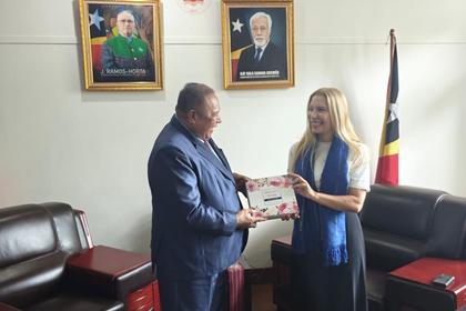 Среща на посланик Таня Димитрова с министъра на външните работи на Тимор-Лесте г-н Бенедиту душ Сантуш Фреиташ 